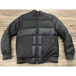 Lululemon Roam Far Wool Bomber Black / Heathered Black size 8